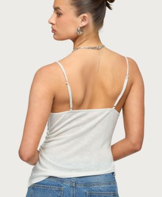 Women's Asymmetric Cowl Neck Tank Top