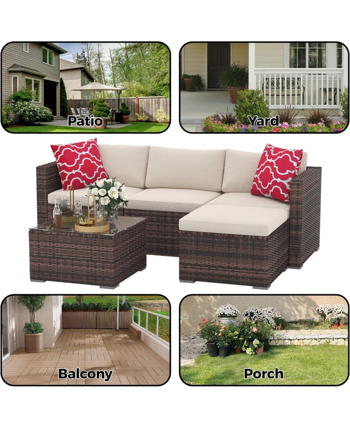 gaomon 5 Pieces Patio Furniture Set