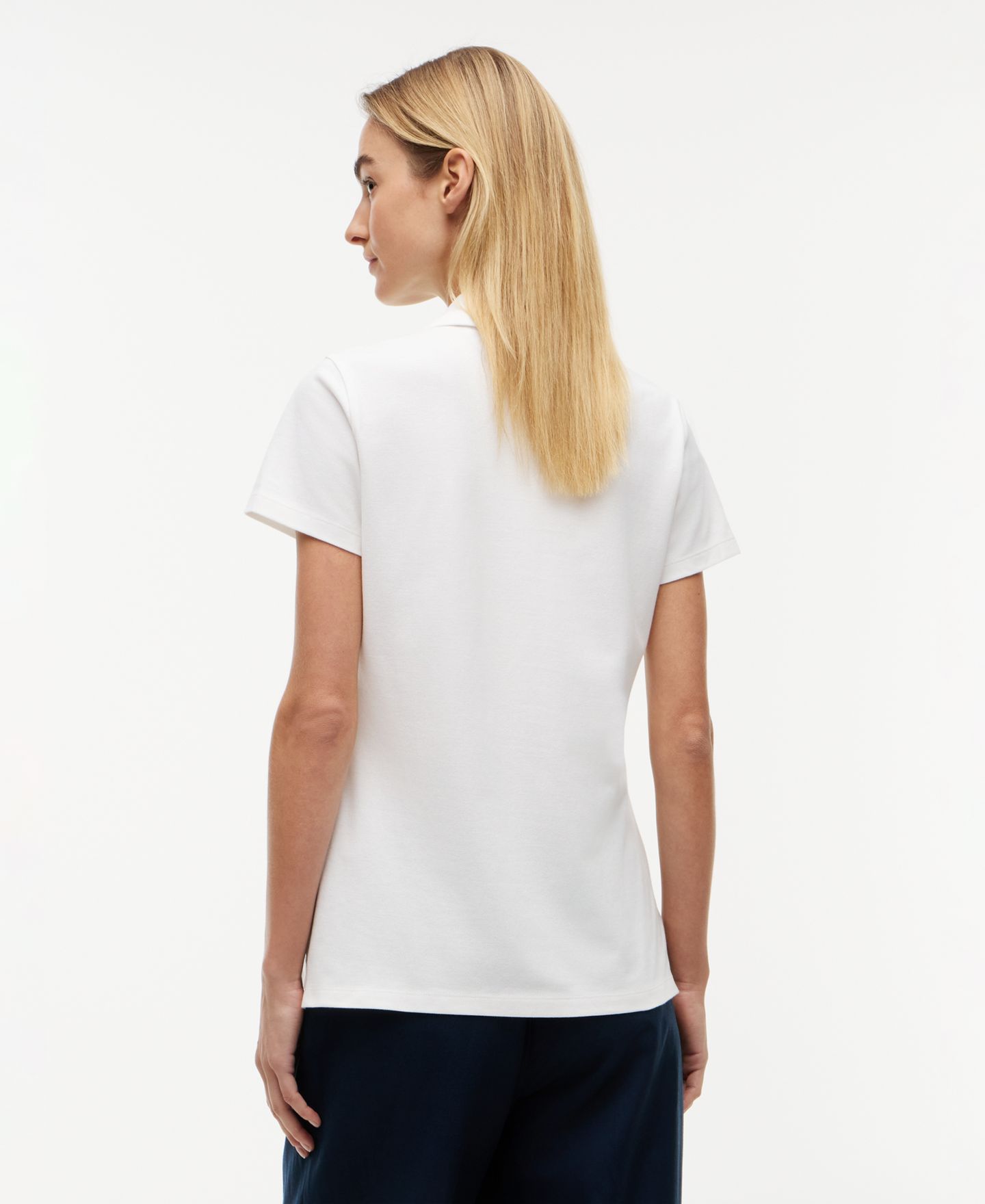 Женская футболка Tommy Hilfiger Classic Pique Short-Sleeve Polo T-Shirt, цвет: Чёрный — фото 6