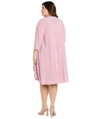 Plus Size Round Neck Jacket Dress