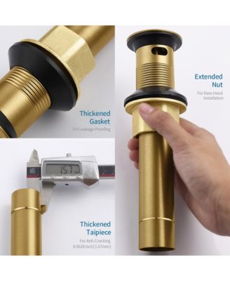 Bathroom Sink Drain - Pop-Up Drain Stopper, Anti-Clogging Design with Strainer Basket for Vanity