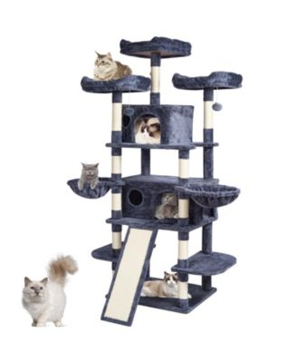68.5" Cat Tree Tower for Indoor Cats with Condos & Scratching Posts, Multi-Level Cat Furniture