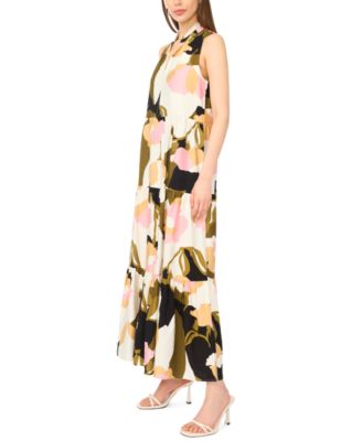 Women's V-Neck Tiered Maxi Dress
