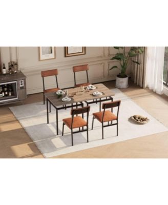 3Pcs Small Kitchen Table Set for 2, Wooden Dining Table Set for 2, Farmhouse Table Set with Table and Chair for Small Rooms or Flats