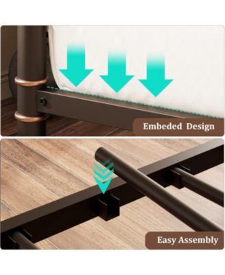 Daybed with Trundle Bed, Twin Bed Frame with Steel Slats, Sofa BedFrame with Strong Supports for Living Room, Bedroom