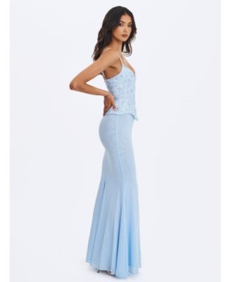 Women's Aurielle Sweetheart Mermaid Peplum Maxi Dress