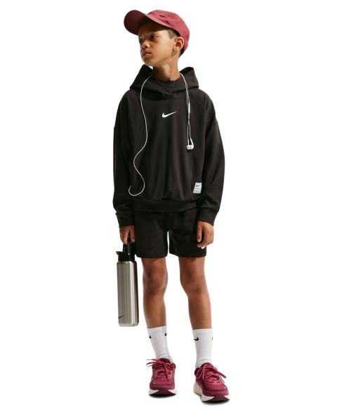Худи Nike Dri-Fit Hooded Sweatshirt для мальчиков, цвет: Чёрный / Белый
