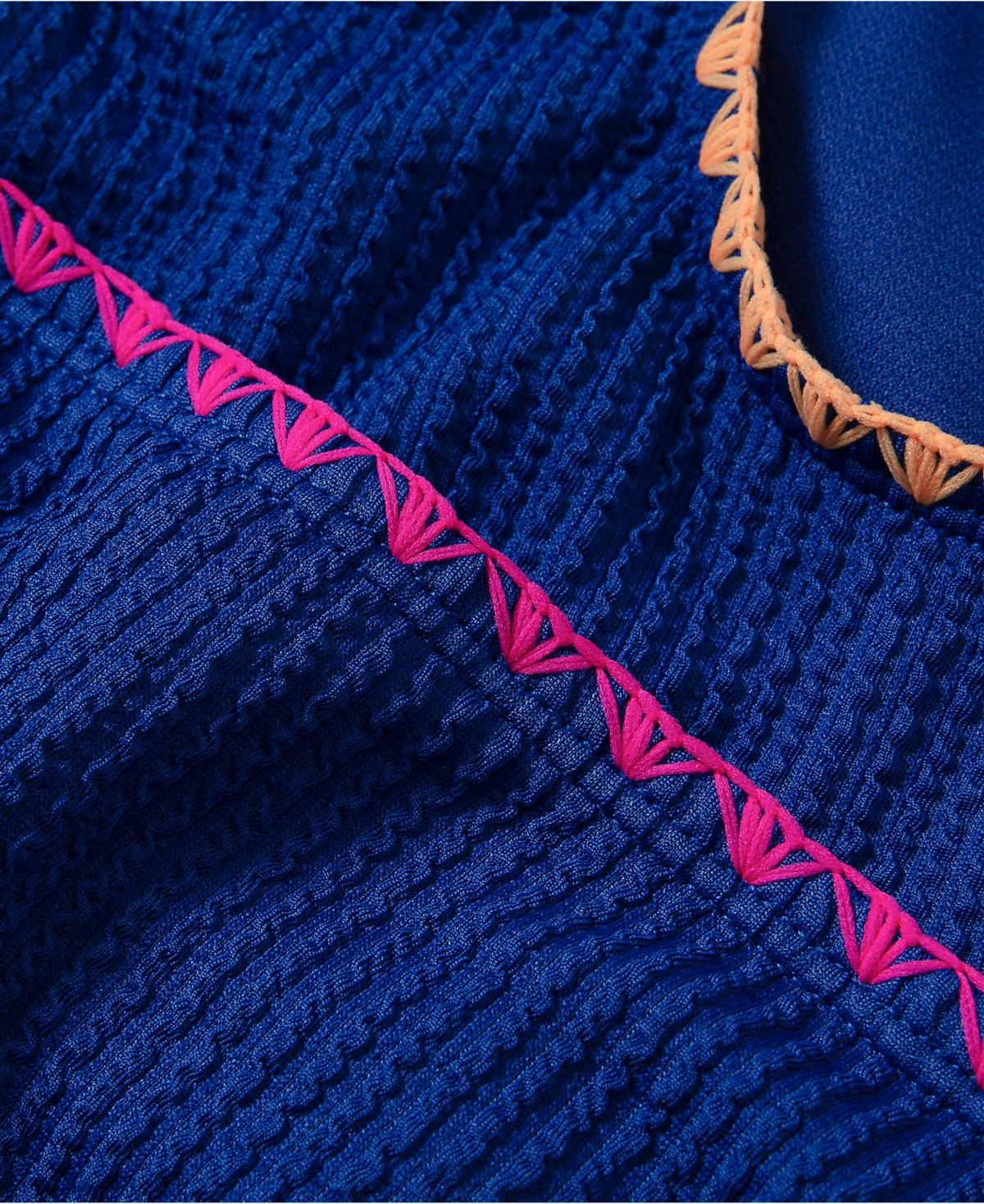 Lands' End Girls Chlorine Resistant Embroidered Bikini Swimsuit Set