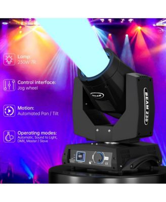 230W Sharp Beam Moving Stage Light with 8 Prisms & 17 Patterns, Auto/Sound/DMX Modes