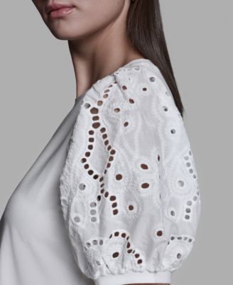 Women's Crewneck Puff-Sleeve T-Shirt