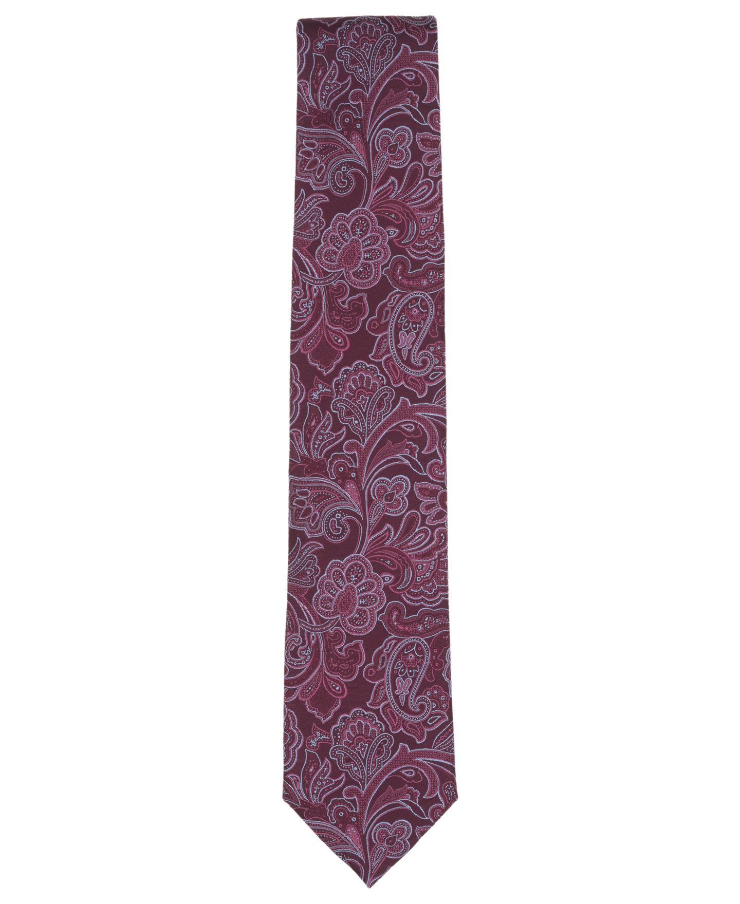 Мужские галстуки Michael Kors Surmer Paisley Tie, цвет: Бордовый — фото 2