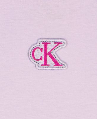 Girls' 7-16 CK Logo Pintuck Short-Sleeve T-Shirt