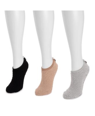 Women's Ballerina Cozy Socks with Grippers, 3 Pair Pack