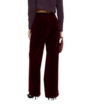 Women's Maiden Wide Leg Velvet Trouser