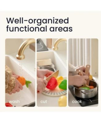 Play Kitchen with Running Water - Iconic Aqua Kitchen in Cream