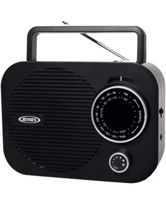 MR550BK BLACK PORTABLE AM FM RADIO W/ AUXILLARY INPUT