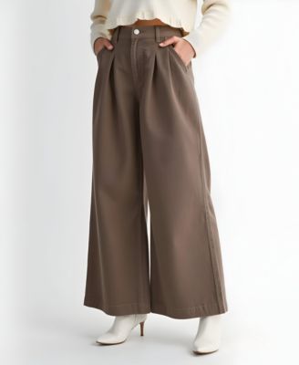 Women's High-Waist Wide-Leg Pleated Pants
