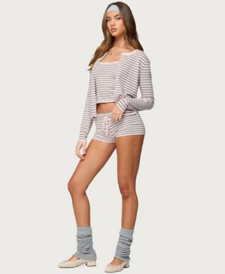 Women's Lillian Striped Button Up Knit Cardigan