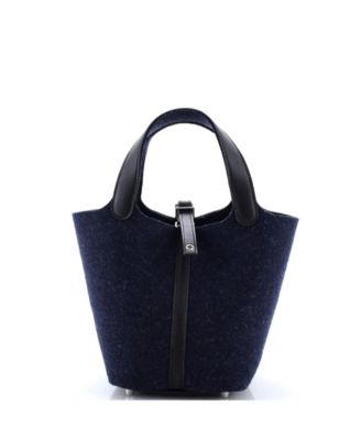 PM Picotin Lock Bag Felt with Leather