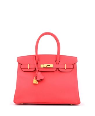 Birkin 30 Handbag Red Epsom with Gold Hardware