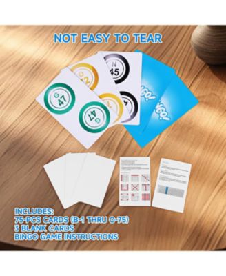 Jumbo Bingo Calling Cards, Plastic Coated Bingo Playing Deck of Cards