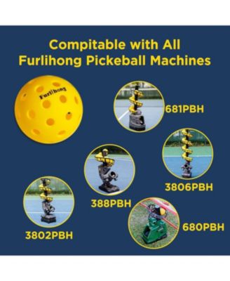 Outdoor Pickleball Balls 16 Pack with 40 Holes Official 74mm Size Durable Practice Balls with Portable Mesh Bag for All Skill Levels