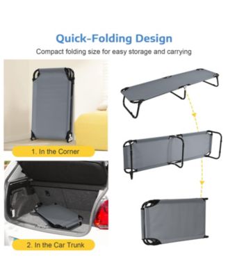 Outdoor Folding Camping Bed Cot for Sleeping, Hiking, Travel, Portable