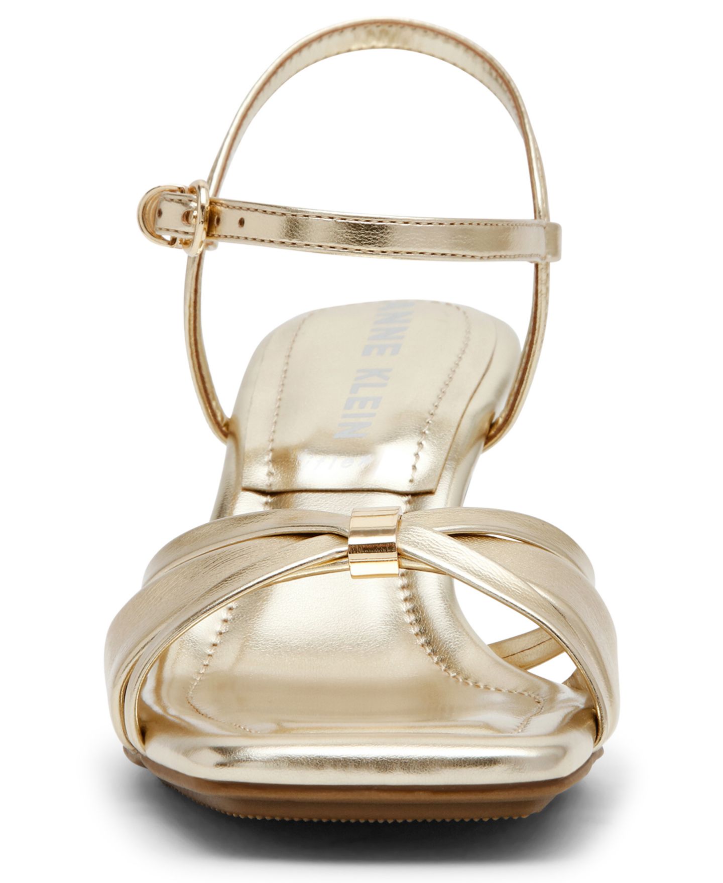 Женские сандалии Anne Klein Jelena Ankle Buckle Strap Dress Sandals, цвет: Светлый золотой — фото 10