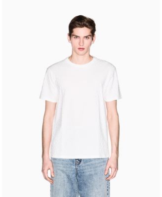 Men's Short Sleeve Mercerized Cotton All Over Logo T-Shirt