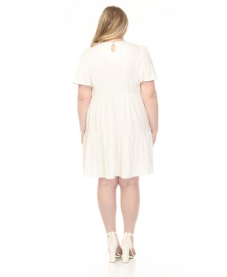 Plus Size V-Neck Short-Sleeve Dress