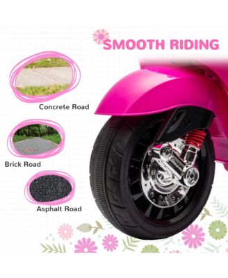 Vespa Licensed Electric Motorcycle for Kids W/ Music, FM Radio,