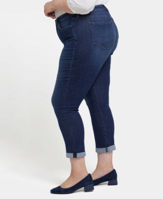 Plus Size Sheri Slim Ankle Roll Cuff Jeans