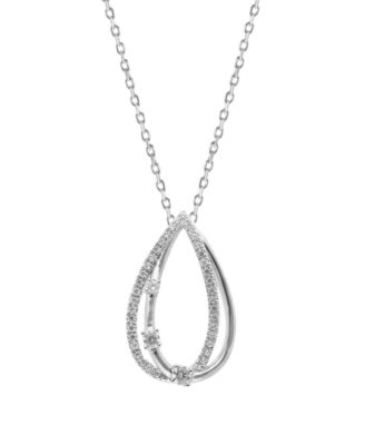 Diamond Pendant Necklace (1/3 ct. t.w.) in 14k White Gold 