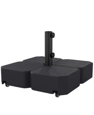 Patio Umbrella Base with Wheels for 1.5"/1.9" Poles,