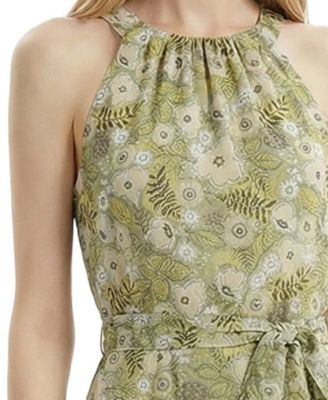 Petite Halter Front Chiffon Maxi Dress