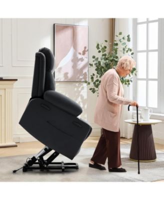 Oversized Power Lift Recliner Chair for Elderly, Electric Lift Chair with Vibration Massage and Lumbar Heating