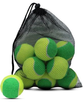 Pack of 20 Low Compression Stage Tennis Balls for Beginners and Youth Training 75 Percent Lower Pressure Practice Balls with Mesh Bag