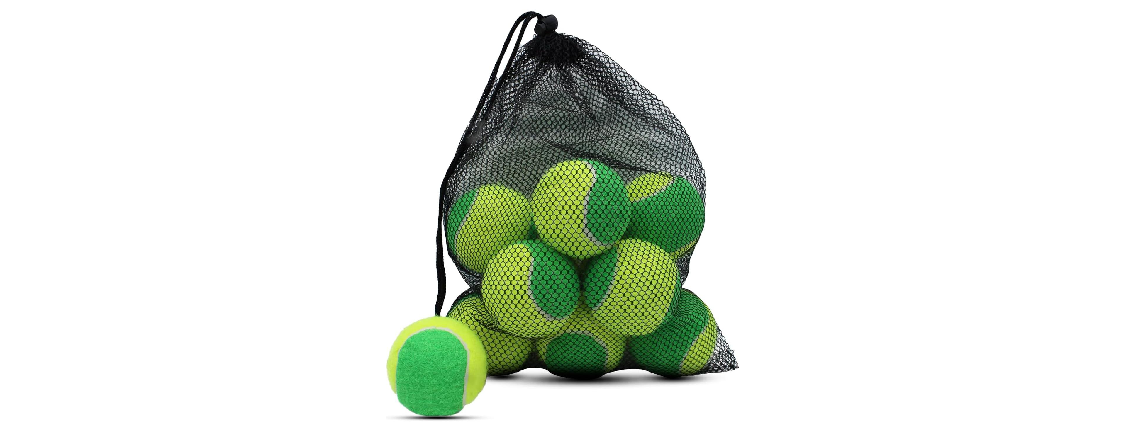 Magicorange Pack of 20 Low Compression Stage Tennis Balls for Beginners and Youth Training 75 Percent Lower Pressure Practice Balls with Mesh Bag