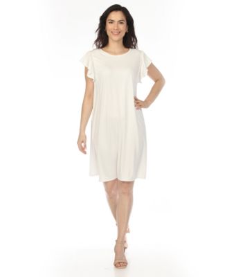 slim fit dress slacks Little White Fit and Flare Dress 8 main image 1