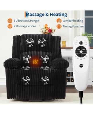 Power Lift Recliner Chair - Heat and Massage, Electric Lift Plush Recliner with Soft Padded Seat, Back Support & Armrests