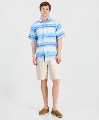 Men's Sand Palma Batik Printed Short-Sleeve Shirt