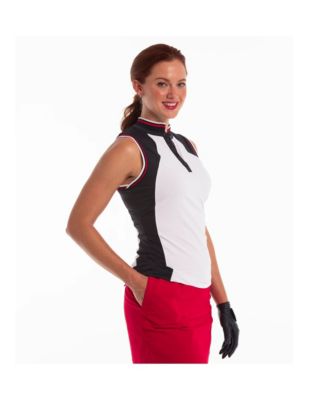 Women's Stand Collar Sleeveless Golf Polo