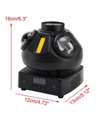 3-Head Magic Ball Beam Light - 360° Rotation with DMX & Auto Mode