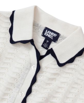 Girls Short Sleeve Collared Sweater