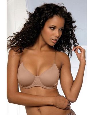 Women's B-DDD Clear Strap No-Padding Underwire T-Shirt Bra