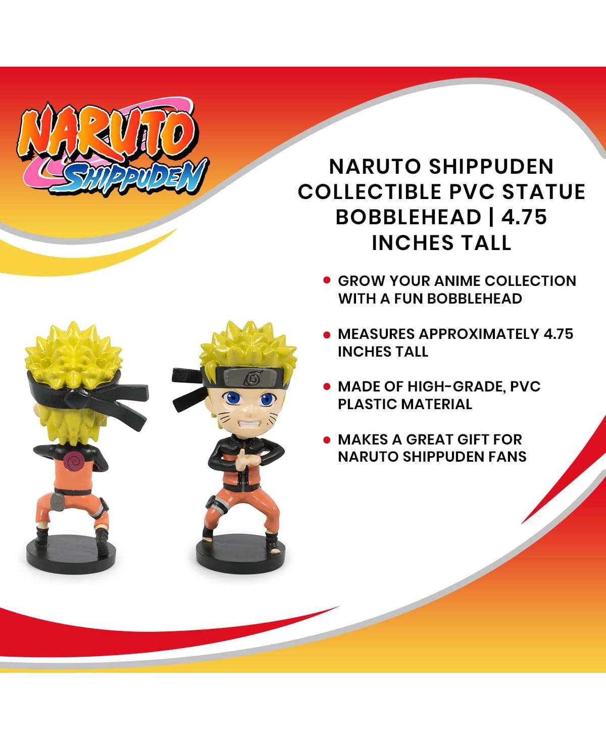 Naruto Shippuden Collectible Pvc Plastic Bobblehead | Adult Action Figure Statue, Desk Accessories | Anime Gifts For Home Office Decor | 4.75 Inches T