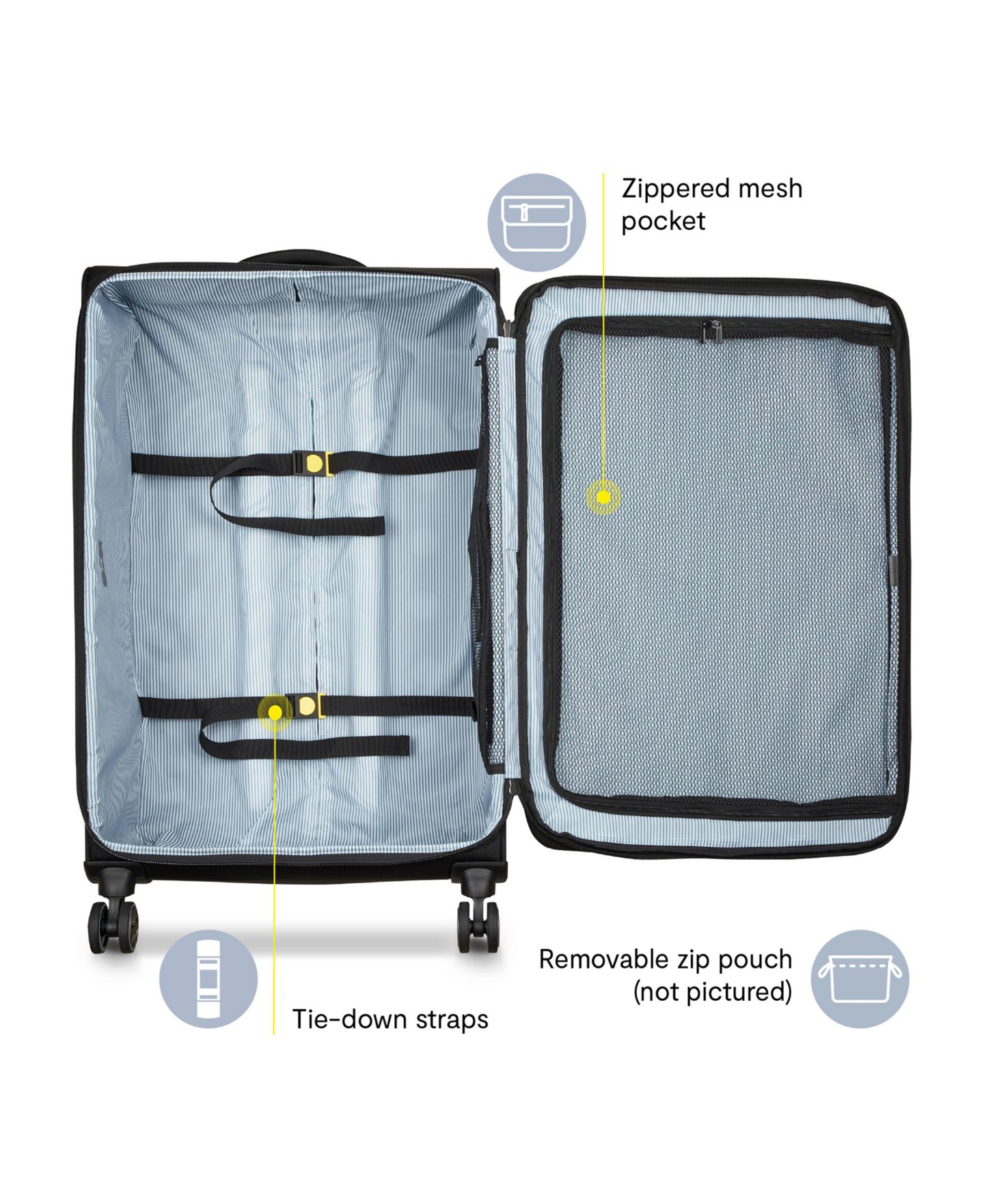 Чемодан Delsey Paris Shadow DLX Large Check-In Spinner, цвет: Чёрный — фото 3