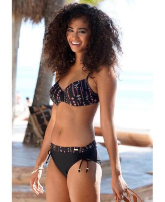 Women's Side Tie Mid Rise Bikini Swimsuit Bottom