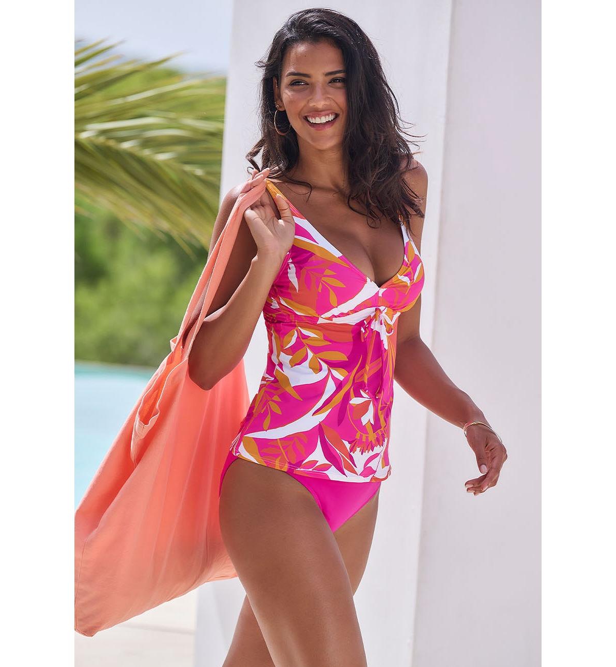 Lascana Women's Mix Print Tankini Swimsuit Top