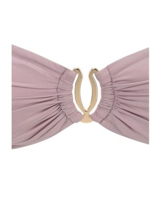 Women's Ruched Bandeau Bikini Swimsuit Top Bra Sizing